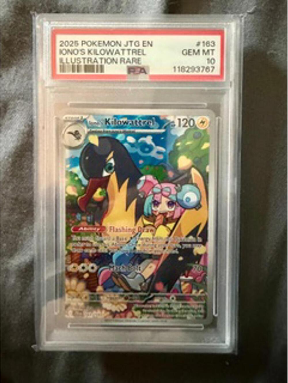 2025 Pokemon JTG EN Kiono's Kilowatttrel Illustration Rare GEM MT 10